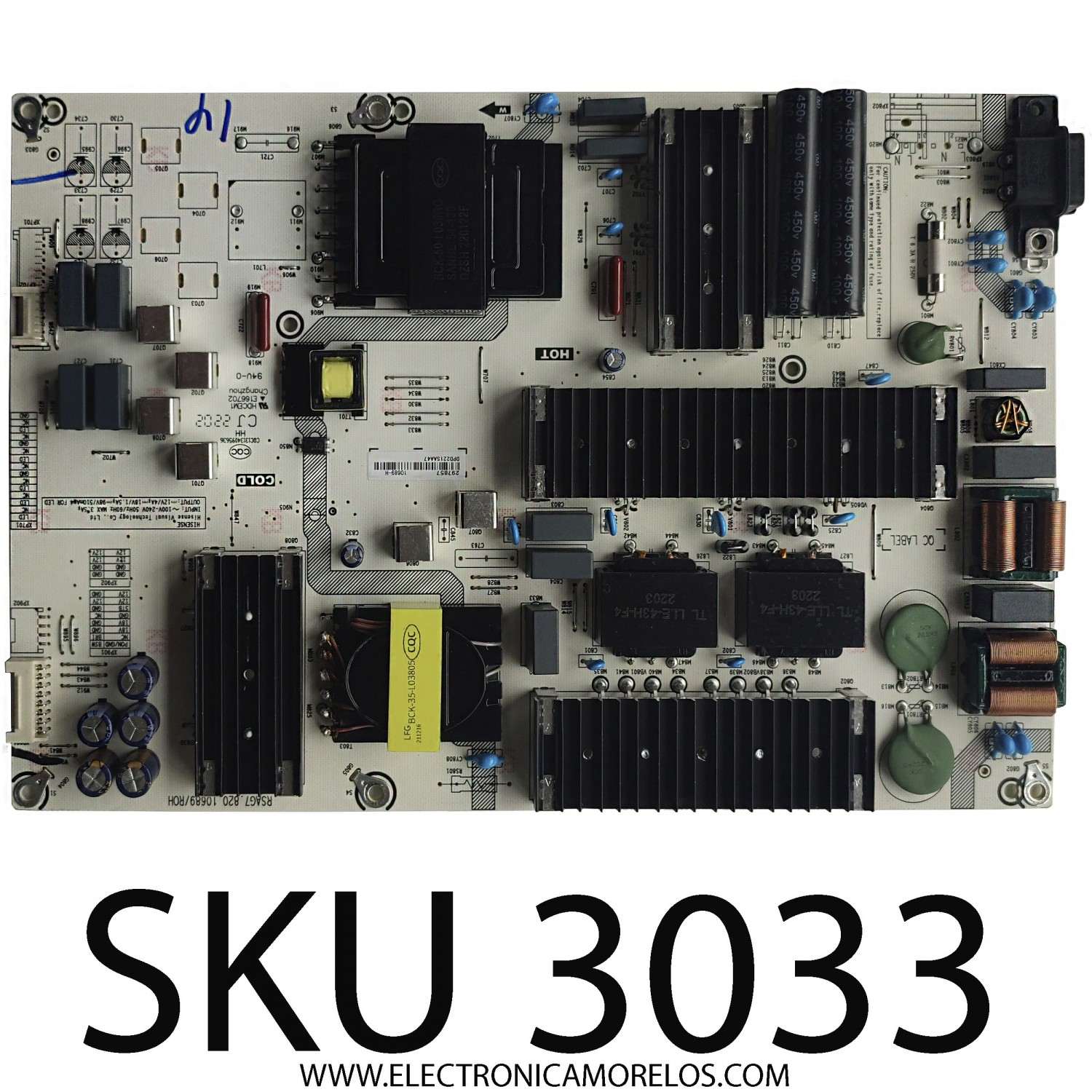 FUENTE DE PODER PARA TV TOSHIBA / NUMERO DE PARTE 297857 / RSAG7.820.10689/ROH / CQC13134095636 / PANEL HD750Y1U71-TAL2K2\S0\GM\CKD3A\ROH / DISPLAY HV750QUB-F90 / MODELO 75C350KU 75C350U